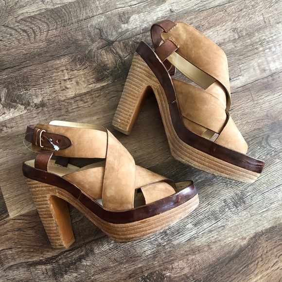 SALE Rag & Bone Sloane Nubuck Platform Sandal Stac - Picture 5 of 8